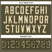 Custom Olive Camo-Black Long Sleeve Performance Salute To Service T-Shirt