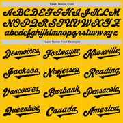 Custom Yellow Black Authentic Baseball Jersey