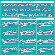 Custom Aqua White-Purple Authentic Baseball Jersey