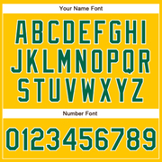 Custom Yellow Kelly Green-White Authentic Baseball Jersey