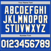 Custom Thunder Blue White-Old Gold Authentic Baseball Jersey