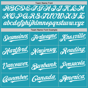 Custom Teal White Mesh Authentic Throwback Baseball Jersey