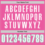 Custom Pink White-Kelly Green Performance T-Shirt