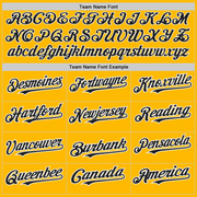 Custom Gold Black-White Authentic Baseball Jersey