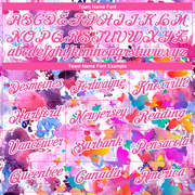 Custom Pink White 3D Pattern Design Watercolor Butterfly Performance T-Shirt