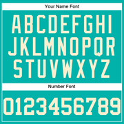 Custom Aqua Cream Authentic Baseball Jersey