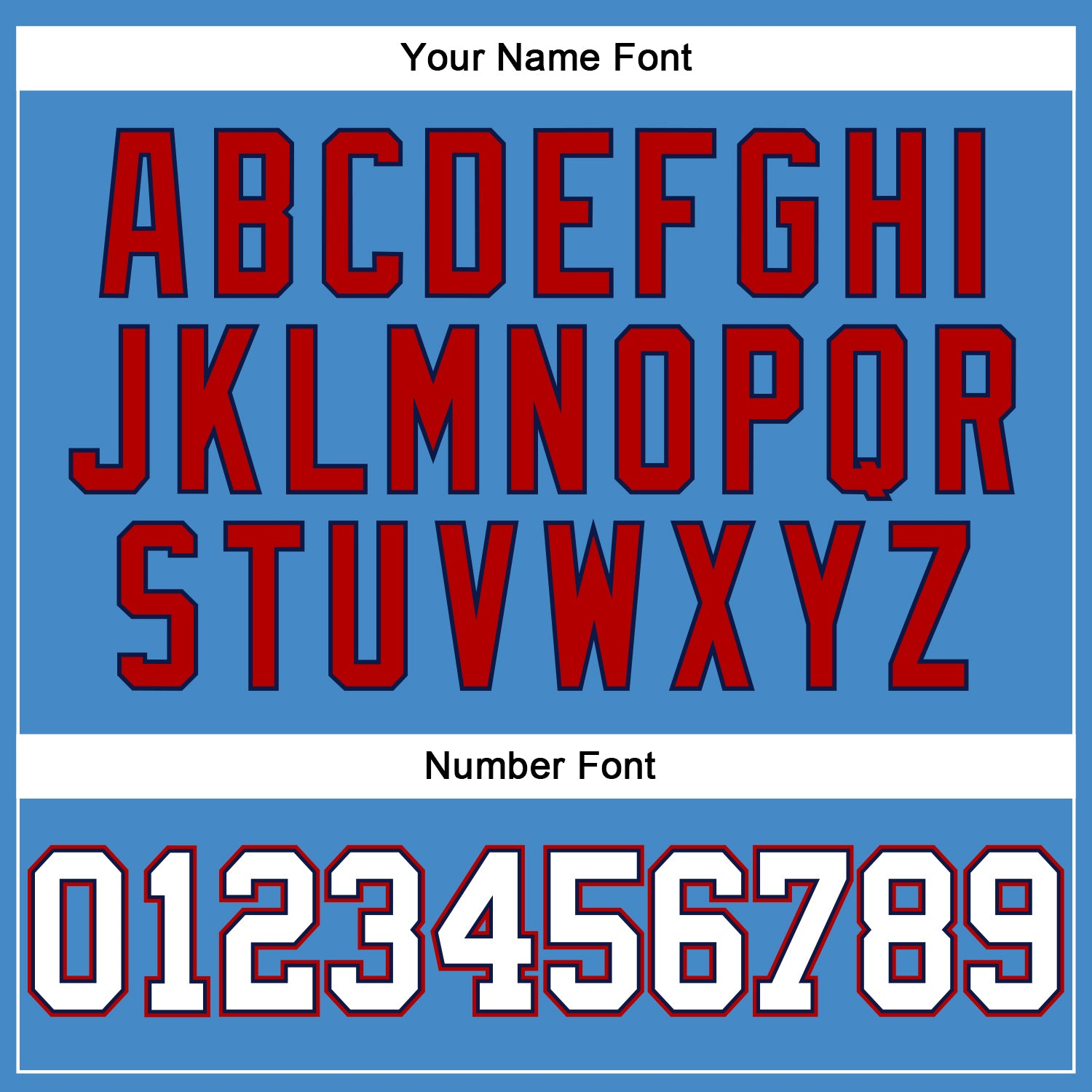 Custom Powder Blue White Red-Navy Long Sleeve Performance T-Shirt