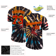 Custom Tie Dye Red-Gold 3D Performance T-Shirt