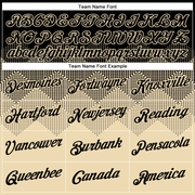 Custom Black Cream 3D Pattern Design Gradient Square Shapes Performance T-Shirt