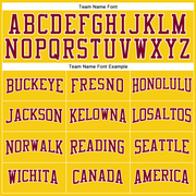 Custom Gold Maroon-White Long Sleeve Performance T-Shirt