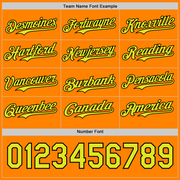 Custom Bay Orange Neon Yellow-Black 3D Revzzz Bad Idea Authentic Baseball Jersey