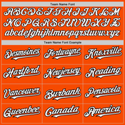 Custom Orange White-Black 3 Colors Arm Shapes Authentic Baseball Jersey