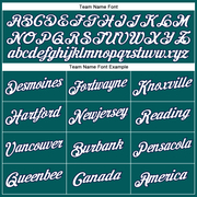 Custom Teal White-Navy Performance T-Shirt