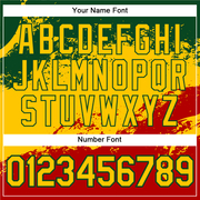 Custom Green Yellow-Red 3D Pattern Design Black History Month Performance T-Shirt