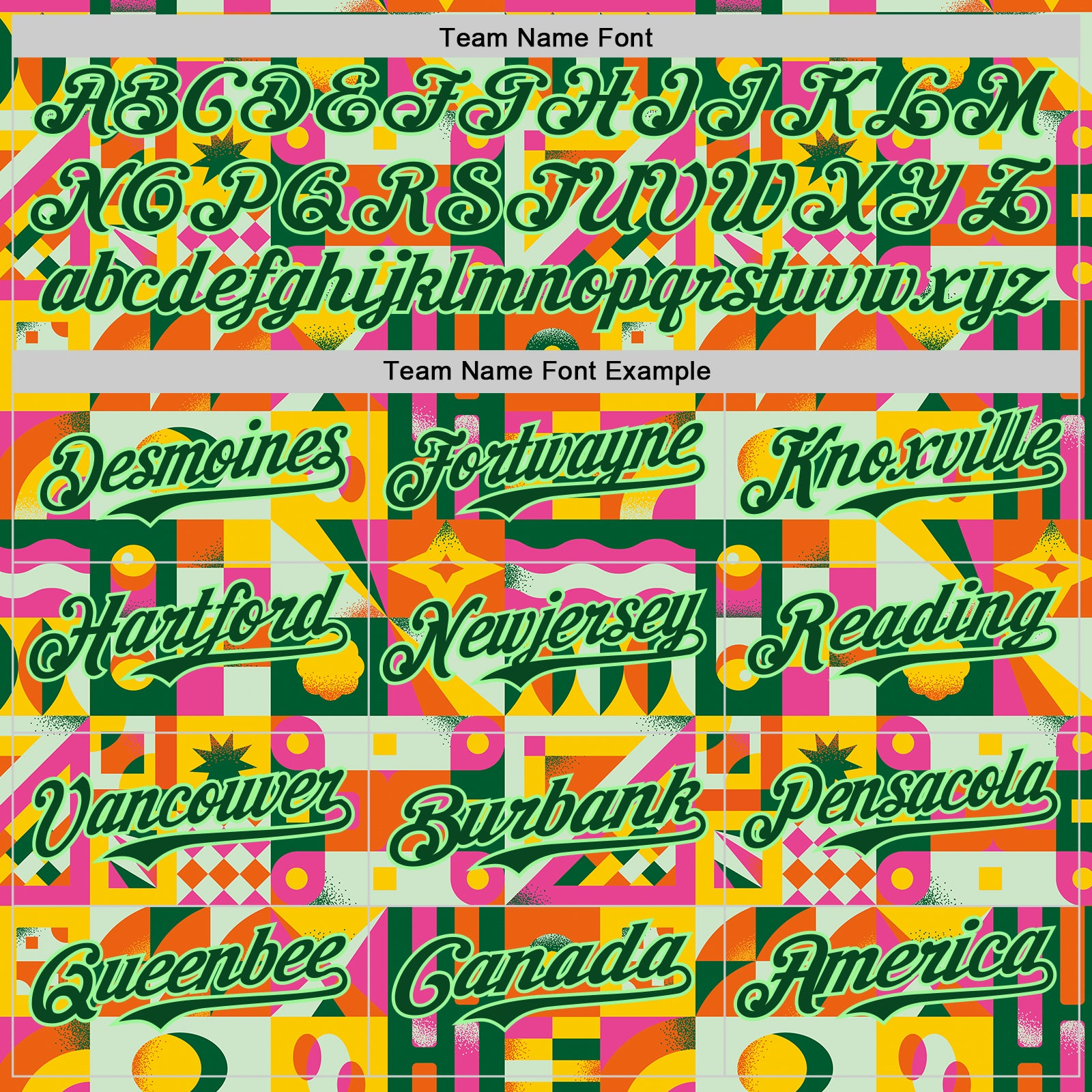 Custom Yellow Green-Pea Green 3D Ambartive Abstract Shapes Pattern Authentic Baseball Jersey