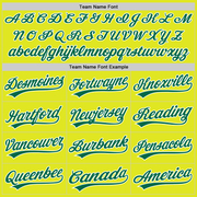 Custom Neon Yellow Kelly Green-White Authentic Baseball Jersey