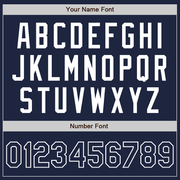 Custom Navy White-Light Blue Authentic Baseball Jersey