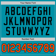 Custom Teal Orange-Black Authentic Throwback Baseball Jersey