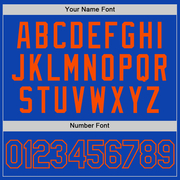 Custom Thunder Blue Orange Authentic Baseball Jersey