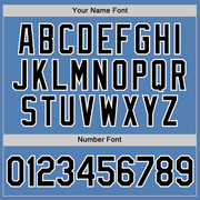 Custom Light Blue Black-White Performance T-Shirt