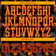 Custom 3D Pattern Halloween Skulls And Palm Leaves Long Sleeve Performance T-Shirt