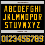Custom Black Gold-Yellow Authentic Baseball Jersey