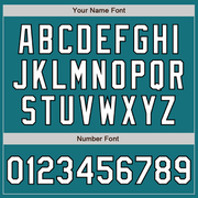 Custom Teal White-Black Authentic Baseball Jersey