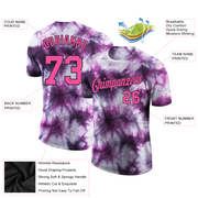 Custom Tie Dye Pink-Black 3D Performance T-Shirt