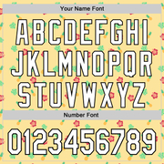 Custom Yellow White-Black 3D Hawaii Tropical Palm Leaves And Fruit Pineapple Authentic Baseball Jersey