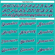 Custom Aqua Navy-White Performance T-Shirt