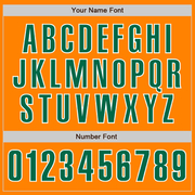 Custom Bay Orange Kelly Green-White Authentic Baseball Jersey