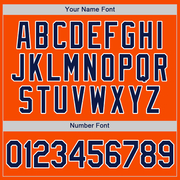 Custom Orange Navy-White Authentic Baseball Jersey