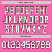 Custom Pink White-Brown Authentic Baseball Jersey