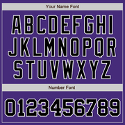 Custom Purple Black-White Authentic Baseball Jersey