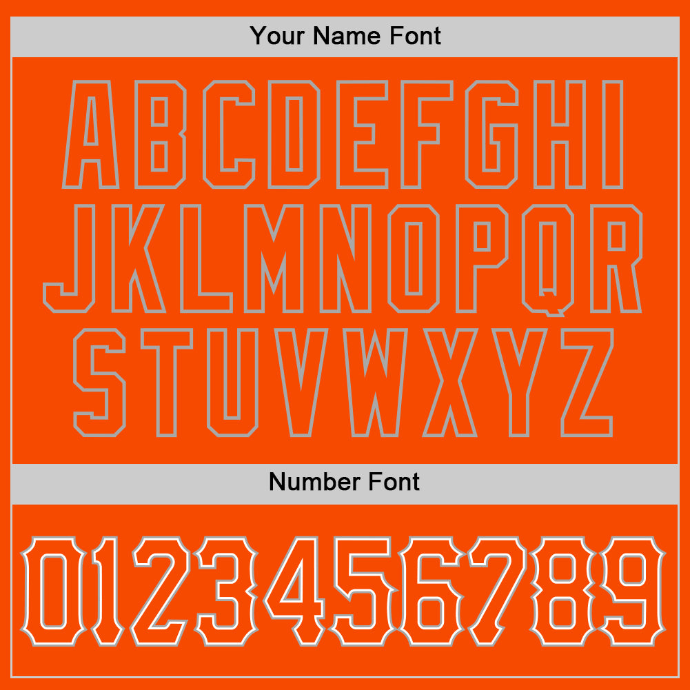 Custom Orange Orange-Gray Authentic Baseball Jersey