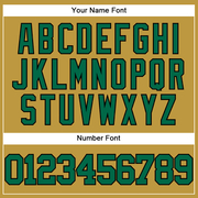 Custom Old Gold Kelly Green-Black Authentic Baseball Jersey