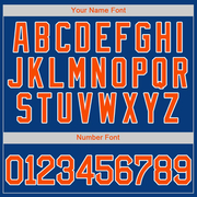 Custom Royal Orange-White Authentic Baseball Jersey