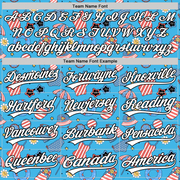 Custom Sky Blue White-Black 3D Hawaii Beach Authentic Baseball Jersey