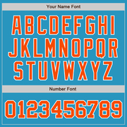 Custom Panther Blue Orange-White Authentic Baseball Jersey