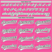 Custom Pink White-Black Authentic Baseball Jersey