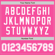 Custom Pink White Authentic Baseball Jersey