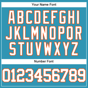 Custom Panther Blue White-Orange Authentic Baseball Jersey