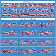Custom Powder Blue Crimson-White Authentic Baseball Jersey