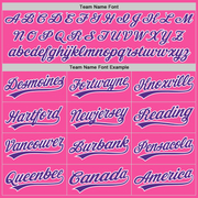 Custom Pink Purple-White Authentic Baseball Jersey