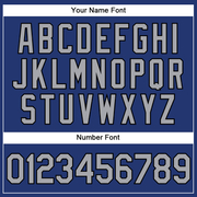 Custom Royal Gray-Black Authentic Baseball Jersey