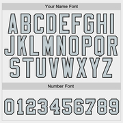 Custom White Silver-Black Authentic Baseball Jersey