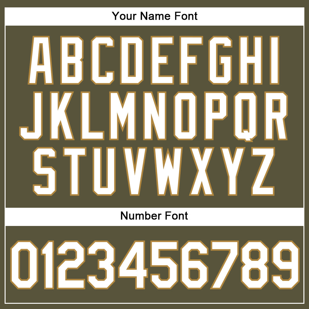 Custom Olive White-Old Gold Authentic Salute To Service Baseball Jersey