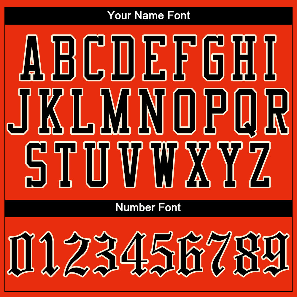 Custom Orange Black-Cream Authentic Baseball Jersey