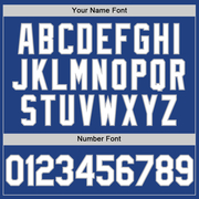 Custom Royal White-Gray Authentic Throwback Baseball Jersey