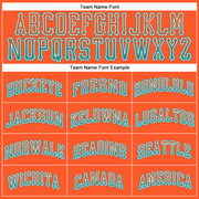 Custom Orange Teal-White Authentic Drift Fashion Baseball Jersey